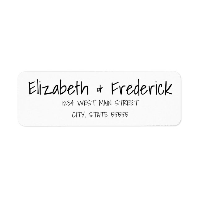 Elegant Simple Return Label (Front)