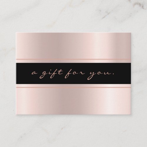 Elegant Simple Rose Gold Ombre Discount Card