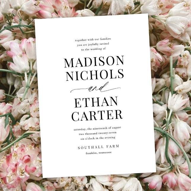 Elegant Simple Script Budget Wedding Invitation (Creator Uploaded)