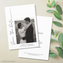 Elegant Simple Script Photo Wedding