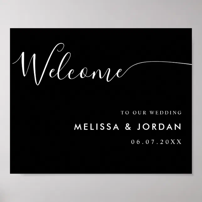 Elegant Simple Script Wedding Welcome Sign | Zazzle