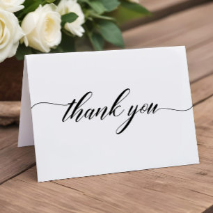 Elegant Simple Shower or Wedding Thank You Card