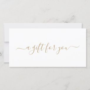 Elegant Simple Spa Salon Gold Gift Certificate