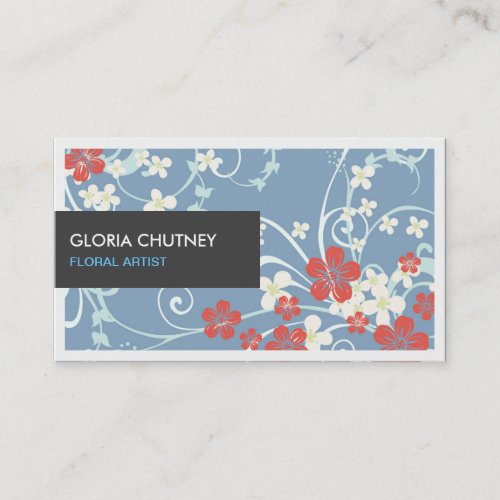 Elegant Simple Stylish Floral Illustration Business Card