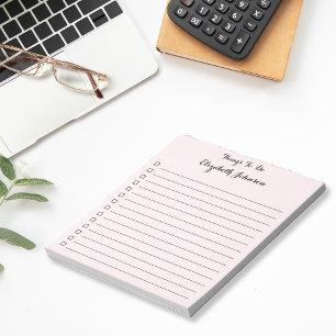 Elegant Simple Stylish Lined Checklist To Do List Notepad