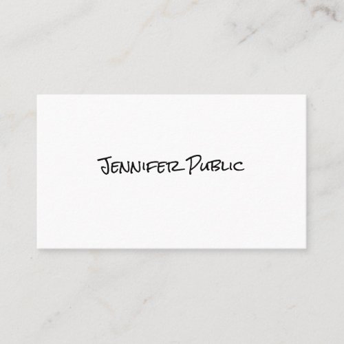 Elegant Simple Template Handwritten Script Modern Business Card