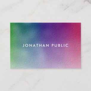 Elegant Simple Template Modern Minimalist Colorful Business Card