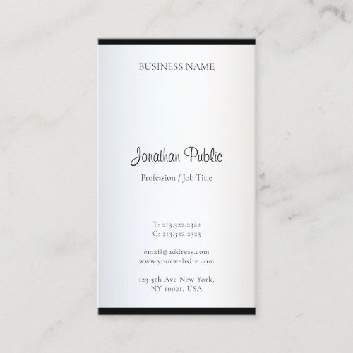 Elegant Simple Template Modern Minimalist Design Business Card
