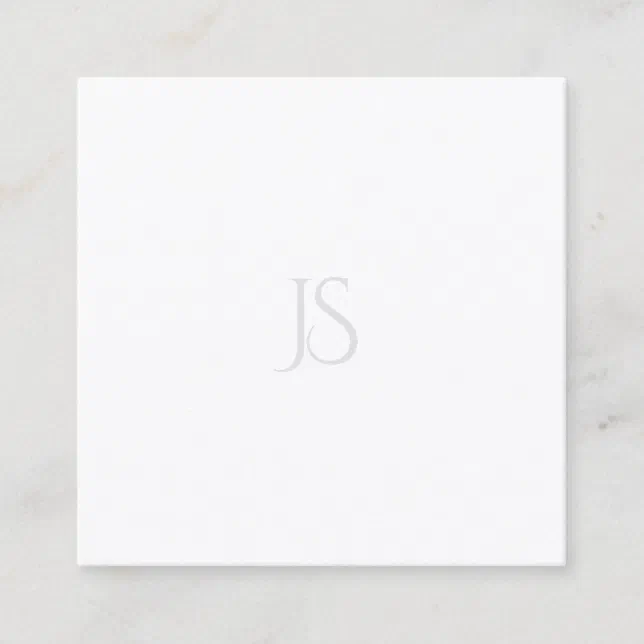 Elegant Simple Template Modern Minimalist Monogram Square Business Card ...