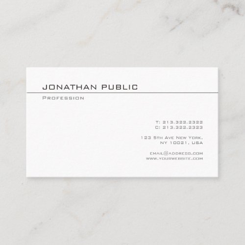 Elegant Simple Template Modern Popular Design Business Card