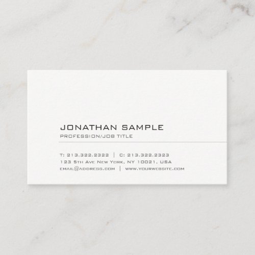 Elegant Simple Template Modern Professional Business Card