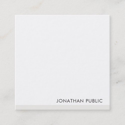 Elegant Simple Template Professional Modern Square Business Card