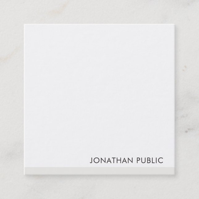 Elegant Simple Template Professional Modern Square Business Card (Front)