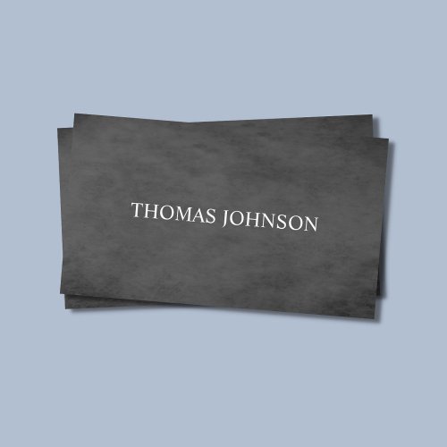 Elegant Simple Texture Dark Grey Attorney  Business Card