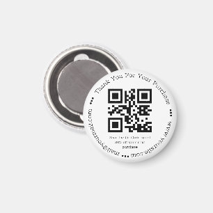 elegant simple thank you business qr code  magnet