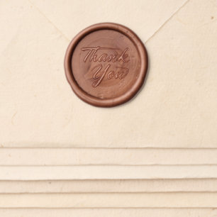 Elegant Simple Thank you Wedding Invitation Wax Seal Sticker