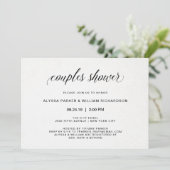 Elegant Simple Typography | Couples Shower Invitation (Standing Front)
