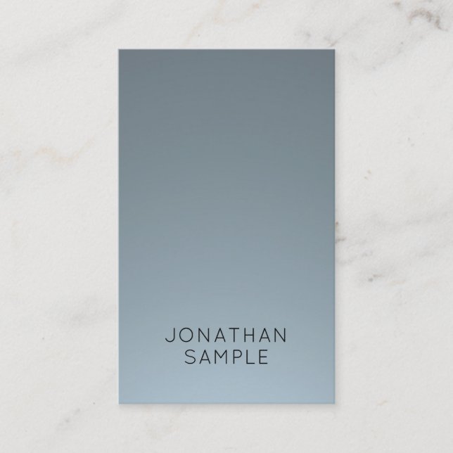 Elegant Simple Vertical Design Modern Luxury Plain Business Card (Front)