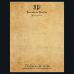 Elegant Simple Vintage Rustic Classic Monogram Letterhead<br><div class="desc">Elegant Simple Vintage Rustic Classic Monogram Letterhead.</div>