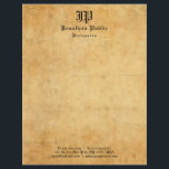 Elegant Simple Vintage Rustic Classic Monogram Letterhead<br><div class="desc">Elegant Simple Vintage Rustic Classic Monogram Letterhead.</div>