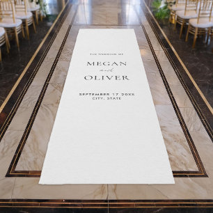 Elegant Simple Wedding Aisle Runner Rug