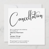 Elegant, Simple Wedding Cancellation Announcement (Front)