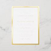 Elegant Simple Wedding Foil Invitation (Standing Front)