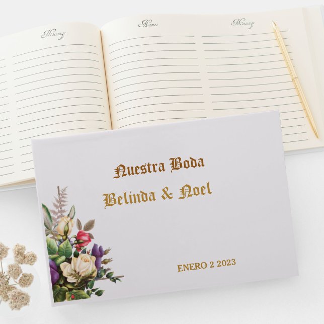 Elegant, Simple Wedding Gold Visiting Book (Creator Uploaded)