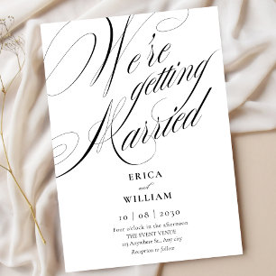 Elegant simple wedding invitation