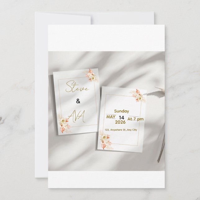 Elegant Simple Wedding Invitation | Minimal Chic D (Front)