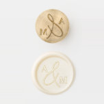Elegant Simple Wedding Monogram Initials Wax Seal Stamp<br><div class="desc">Add a touch of timeless elegance to your special day with our Wax Seal Stamp Kit. This exquisite set features a beautifully crafted stamp with a simple yet stunning design - the bride and groom's initials encircling an elegant script ampersand. With this kit, you'll bring a touch of old-world charm...</div>