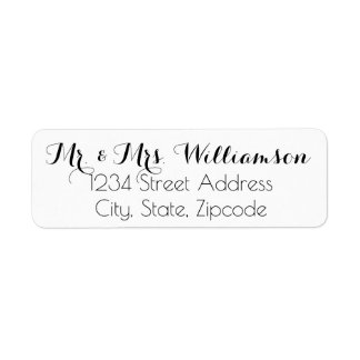 Elegant Simple Wedding Return Address Labels