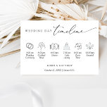 Elegant Simple Wedding Timeline Enclosure Card<br><div class="desc">Help your guests stay in track with the events with this elegant wedding timeline insert card. Also available as a program card with wedding program details on the back. Elegant simple and modern design with delicate timeline icon images. Ability to add your own event's time using the templates text boxes...</div>