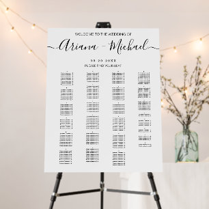 Elegant Simple Wedding Welcome sign Seating chart