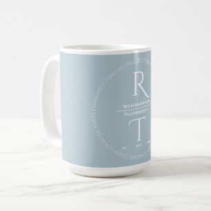 Elegant Simple White Gray Script Wedding Coffee Mug