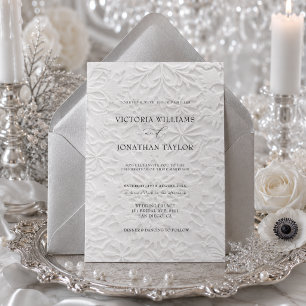 Elegant Simple Winter Wedding Invitation