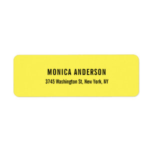 Elegant Simple Yellow Unique Original Professional Label