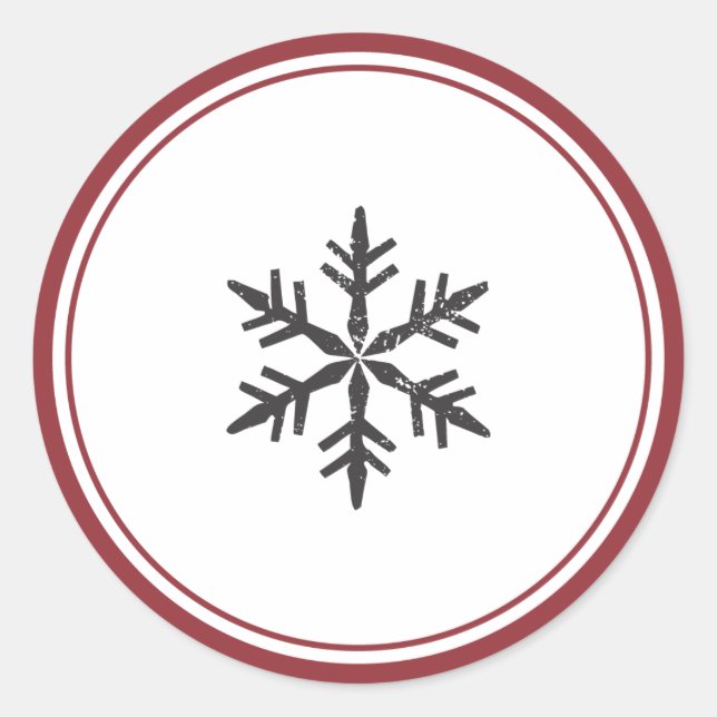 Elegant Single Snowflake Sticker (Front)