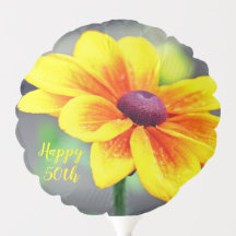 Elegant Single Yellow Orange Dahlia Flower 50th