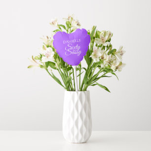 Elegant Sixty Sassy Knockout Purple 60th Birthday Balloon
