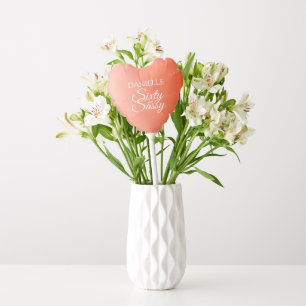 Elegant Sixty Sassy Orange Ombre 60th Birthday Balloon