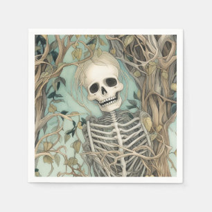 Elegant Skeleton Vintage Halloween Napkins
