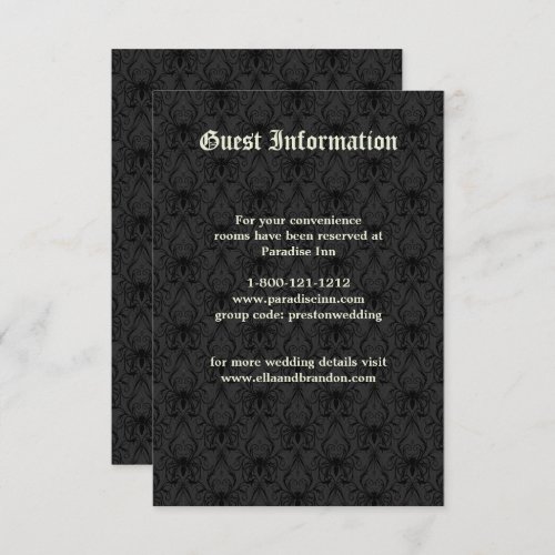 Elegant Skeletons Enclosure Card