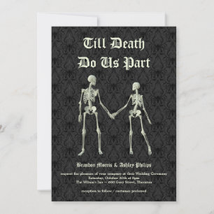 Elegant Skeletons Wedding Invitation