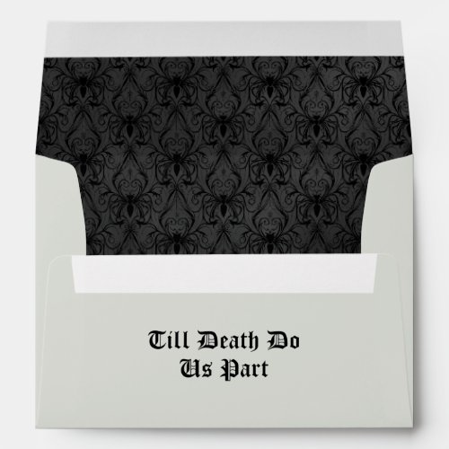 Elegant Skeletons Wedding Invitation Envelope