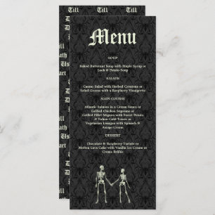 Elegant Skeletons Wedding Menu