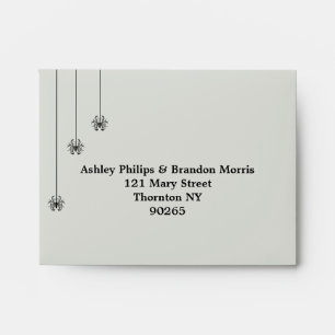 Elegant Skeletons Wedding RSVP Envelope