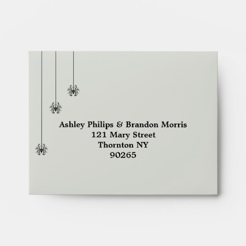 Elegant Skeletons Wedding RSVP Envelope