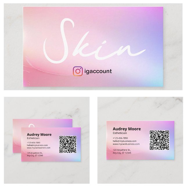 Elegant Skin Esthetician Business Card (Elegant Skin Esthetician Business Card
)