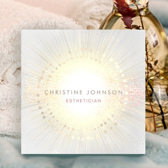 elegant skincare square business card (Creator Uploaded)